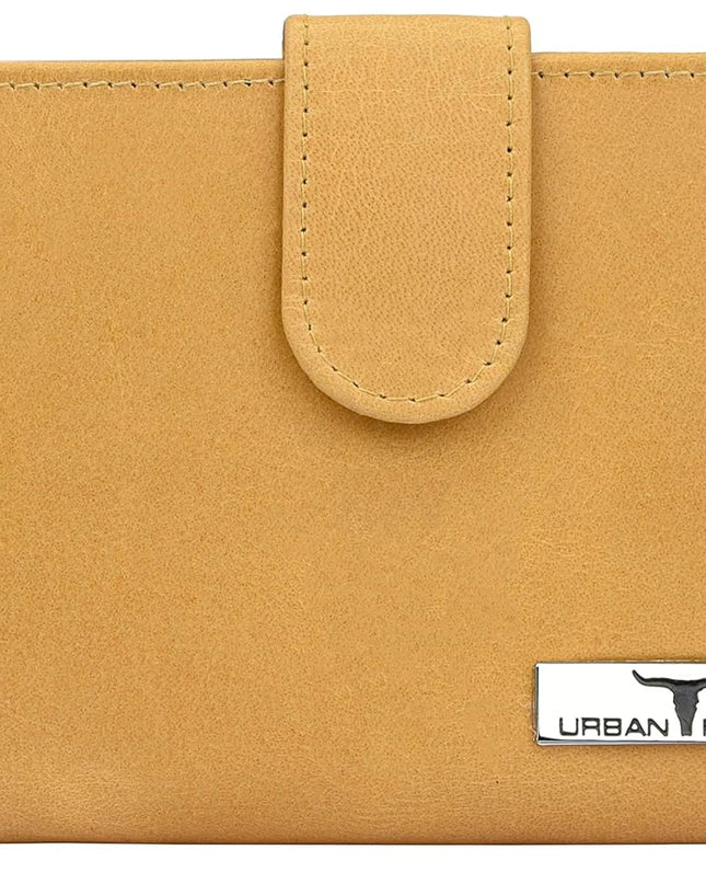 URBAN FOREST Arya Yellow Leather Wallet for Women - MALL