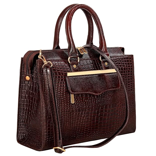 HYATT Leather Accessories Full-Grain Leather Women Handbag - MALL