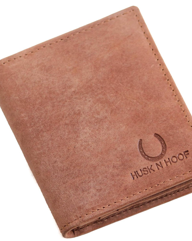 Husk N Hoof RFID Protected Leather Credit Card Holder Wallet for Men Women - MALL