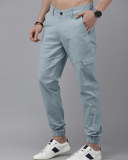 Roadster The Lifestyle Co Men Grey Cargo Trousers - MALL