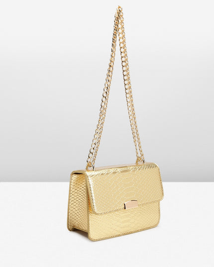 Lino Perros Snake Skin Textured Structured Sling Bag - MALL