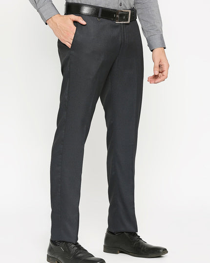 Solemio Men Mid-Rise Plain Formal Trousers - MALL