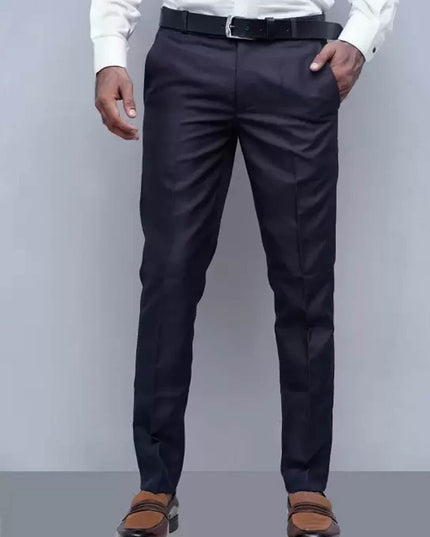 FUBAR Men Grey Relaxed Easy Wash Formal Trousers - MALL