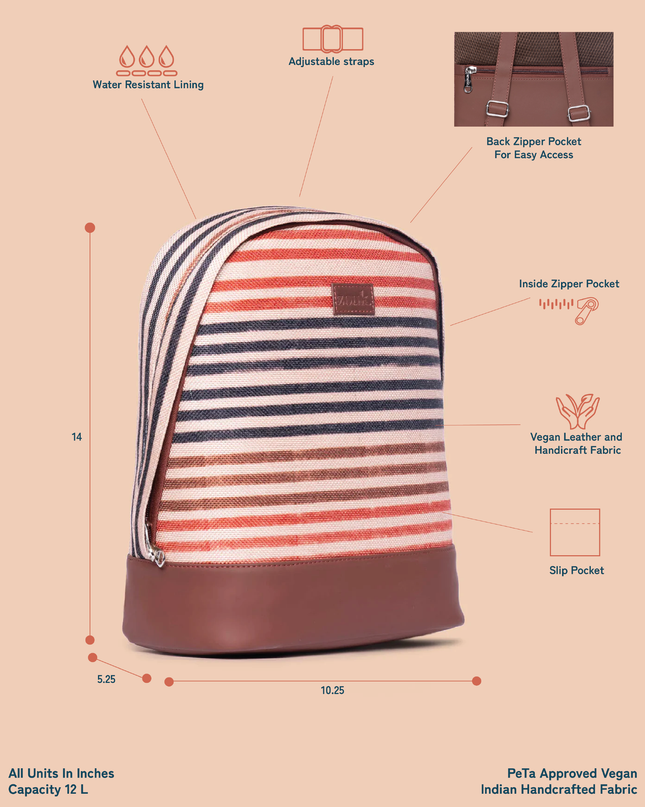 Qutub Stripes Dome Daypack