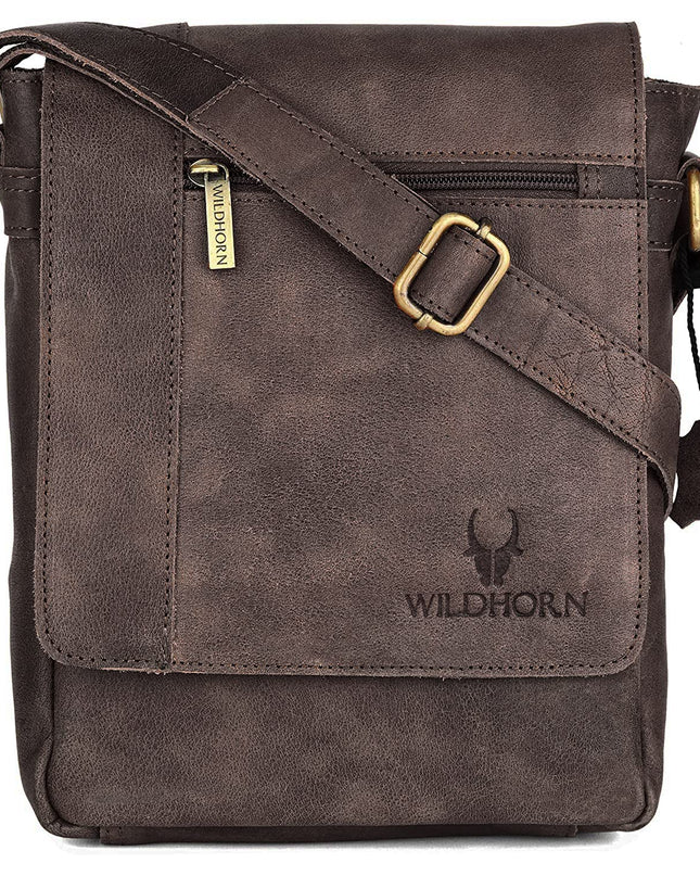 WildHorn Leather Sling Messenger Bag - MALL