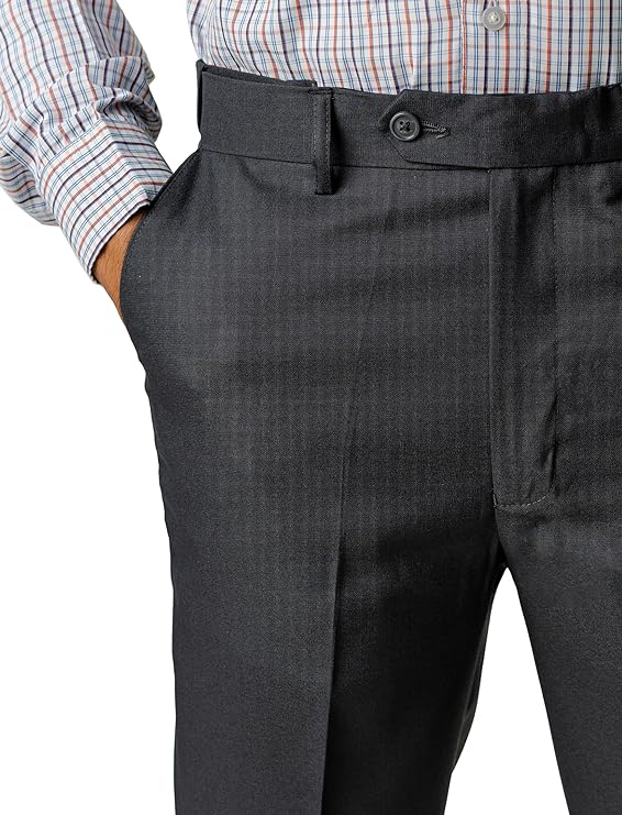 Jack and Jini Mens Formal Stretchable Regular Fit Trousers - MALL