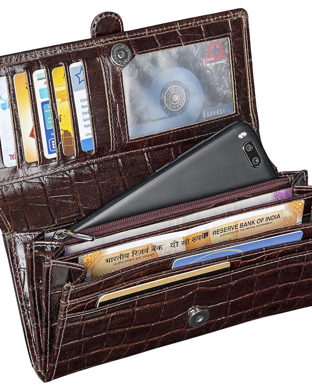 URBAN FOREST Danny Brown Leather Wallet for Women - MALL