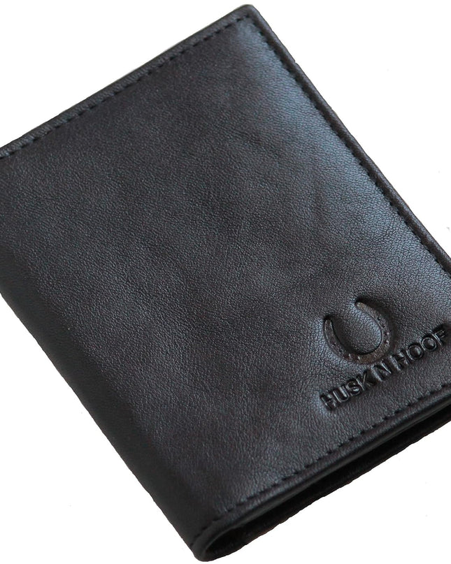 Husk N Hoof RFID Protected Leather Credit Card Holder Wallet for Men Women - MALL