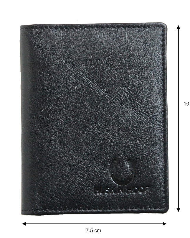 Husk N Hoof RFID Protected Leather Credit Card Holder Wallet for Men Women - MALL