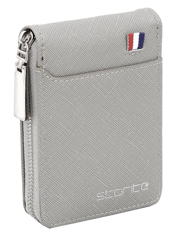 Storite PU Leather 9 Slot Vertical Credit Debit Card Purse - MALL