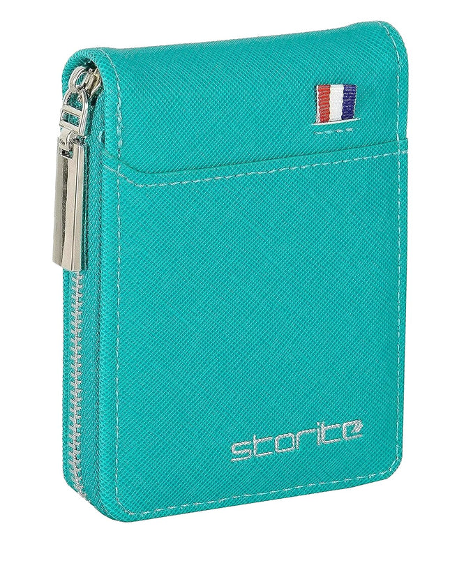 Storite PU Leather 9 Slot Vertical Credit Debit Card Purse - MALL