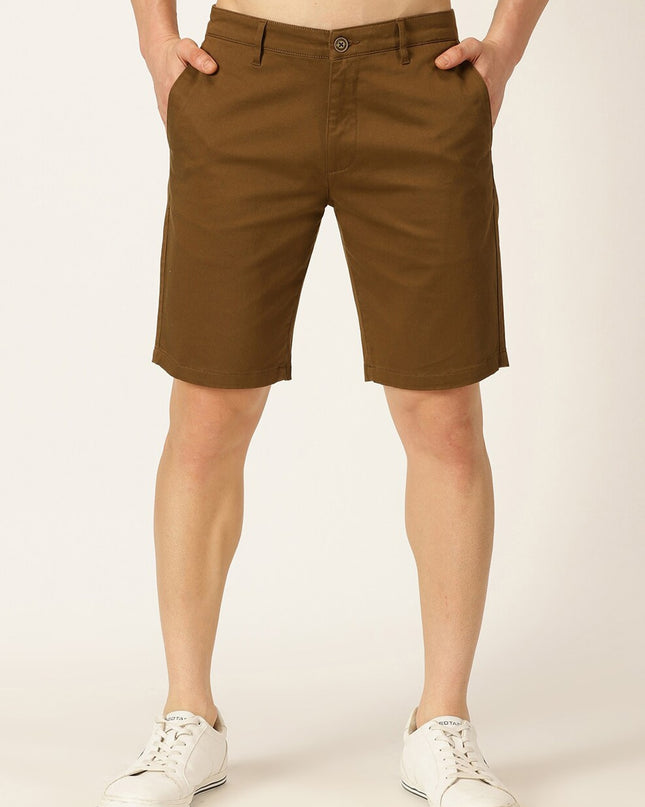 Mast & Harbour Men Mid-Rise Cotton Regular Shorts - MALL