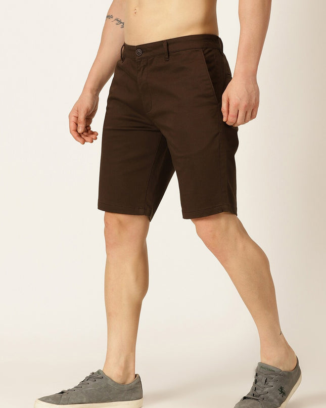 Mast & Harbour Men Mid-Rise Cotton Regular Shorts - MALL