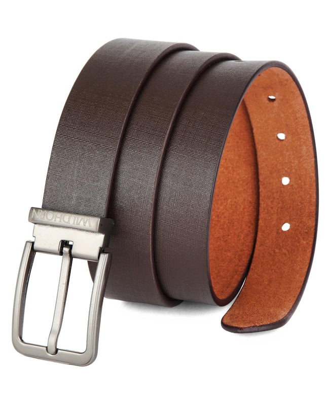 WILDHORN Formal Leather Belt for Men I Free Size I Waist Fit up to 46 inches