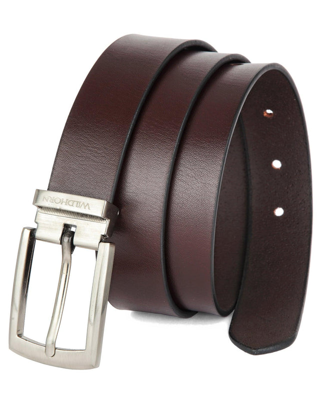 WILDHORN Formal Leather Belt for Men I Free Size I Waist Fit up to 46 inches