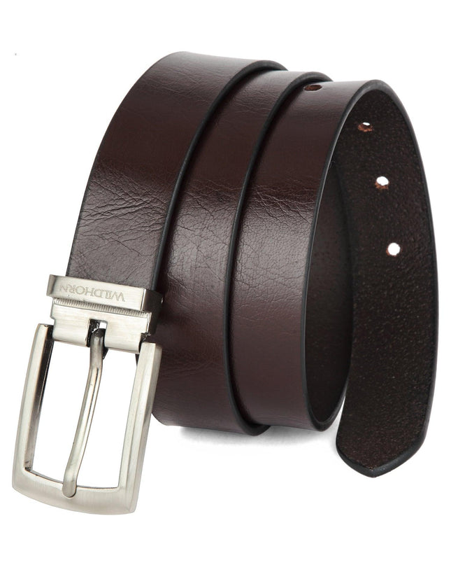 WILDHORN Formal Leather Belt for Men I Free Size I Waist Fit up to 46 inches