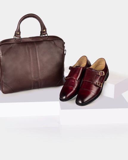 Truce (Oxblood) & Arno Messenger Bag (Orchid Brown) - MALL