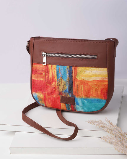 Abstract Amaze U-Shaped Sling Bag