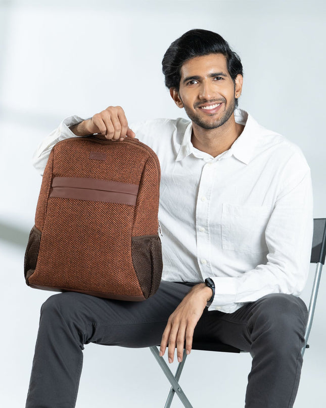 Brown Metal Classic Backpack