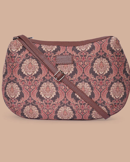 Jodhpur Damask Structured Shoulder Bag