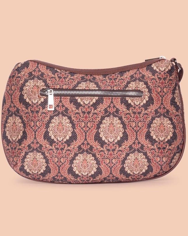 Jodhpur Damask Structured Shoulder Bag