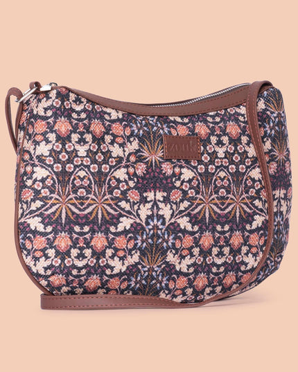 Kashmir Blooms Structured Shoulder Bag