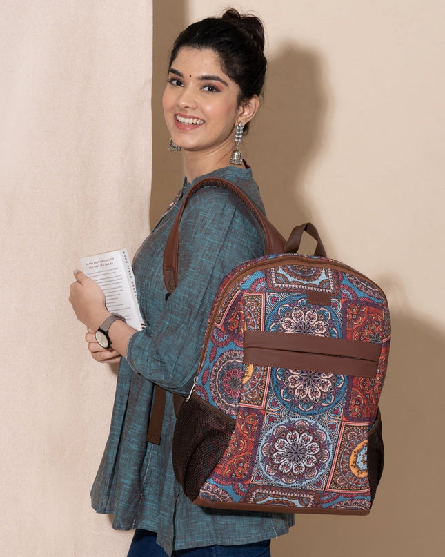 Multicolor Mandala Print Classic Backpack