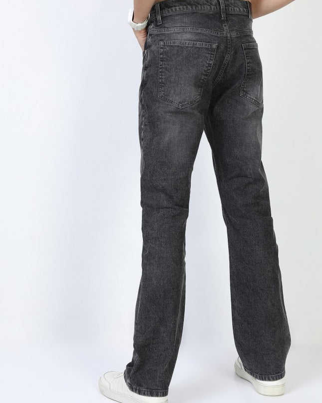 Highlander Men Grey Bootcut Stretchable Jeans - MALL