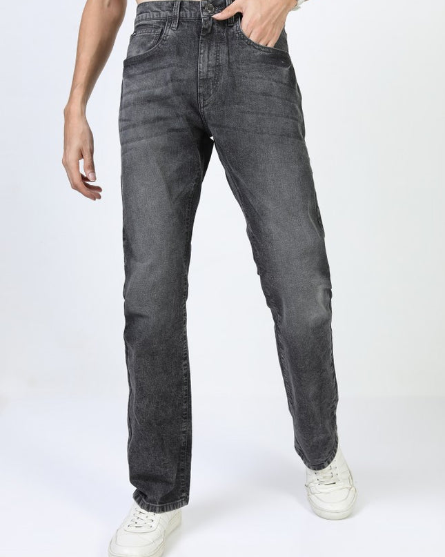 Highlander Men Grey Bootcut Stretchable Jeans - MALL