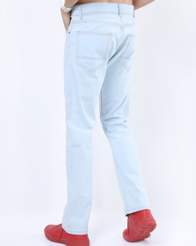 Ketch Men Light Blue Straight Fit Stretchable Jeans - MALL