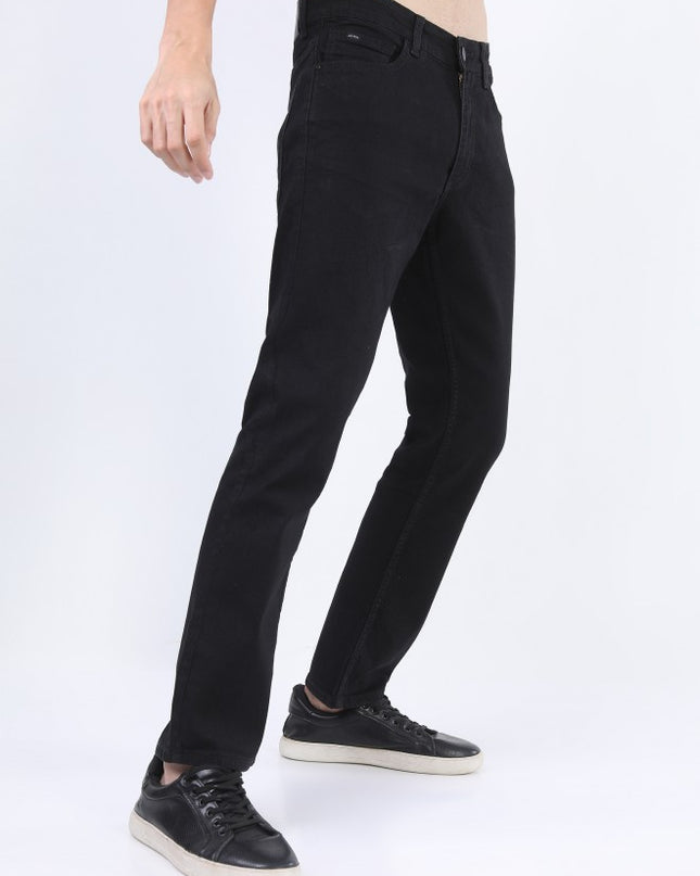 Ketch Men Black Straight Fit Stretchable Jeans - MALL