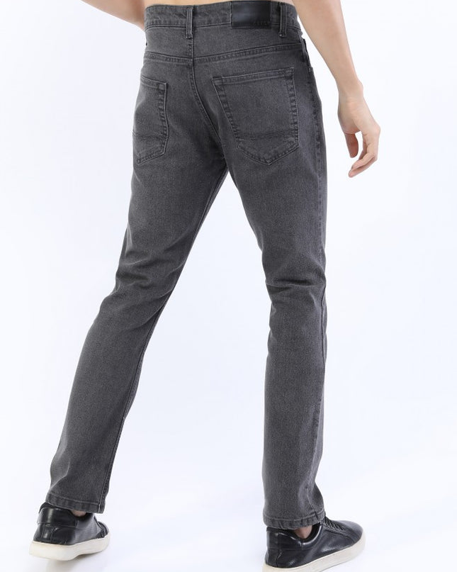 Ketch Men Grey Straight Fit Stretchable Jeans - MALL