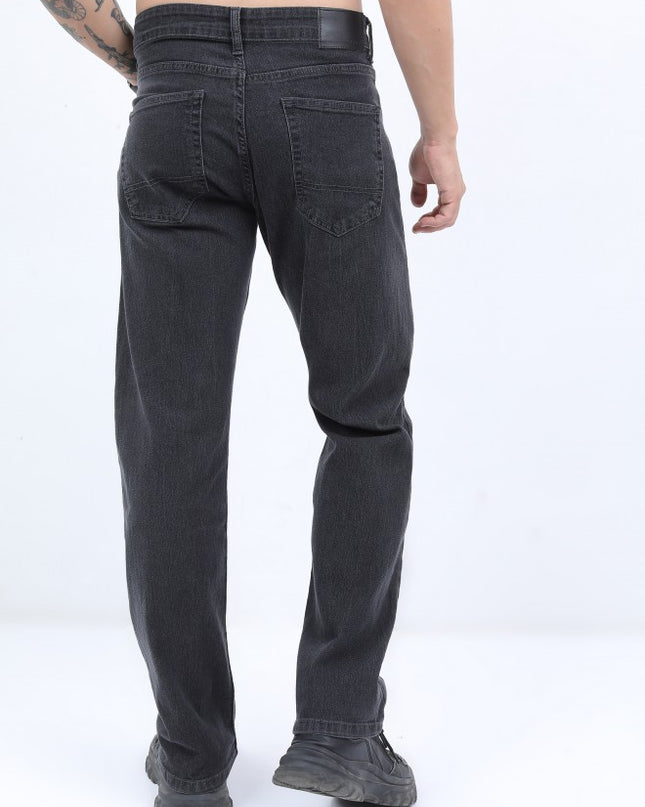 Ketch Men Grey Straight Fit Stretchable Jeans - MALL