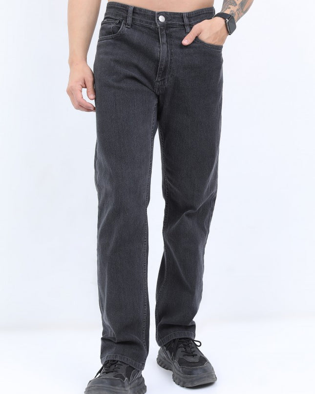 Ketch Men Grey Straight Fit Stretchable Jeans - MALL