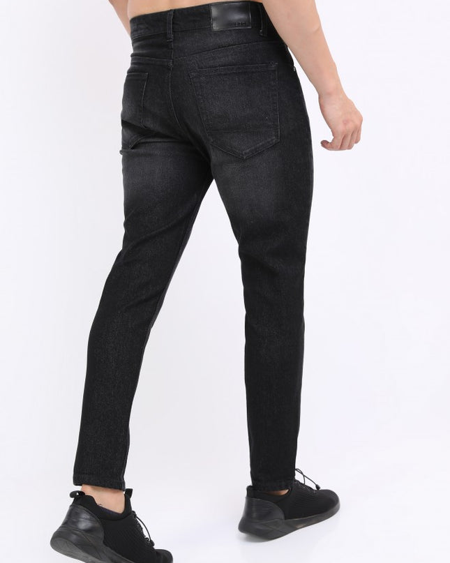 Ketch Men Charcoal Tapered Fit Stretchable Jeans - MALL