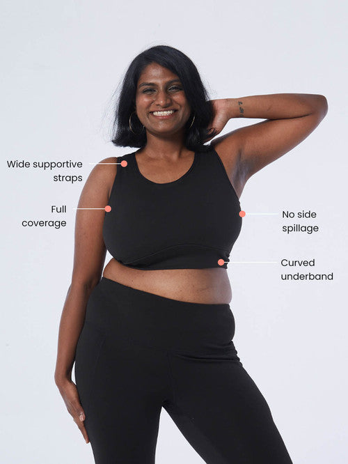 BlissClub Black The Ultimate Comfort Sports Bra - MALL