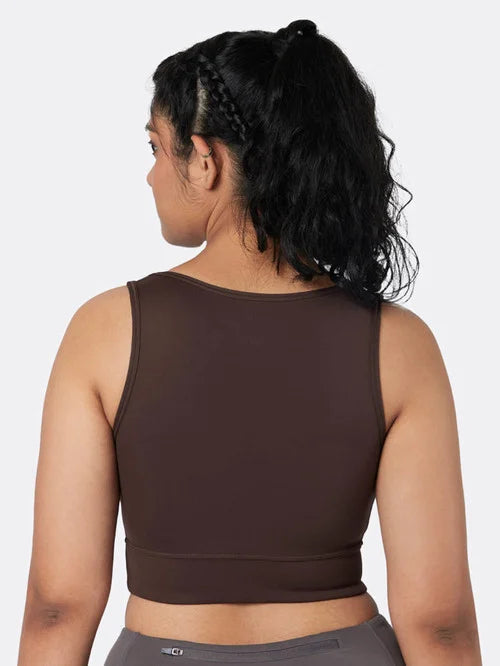 BlissClub Brown Comfort Sports Bra - MALL