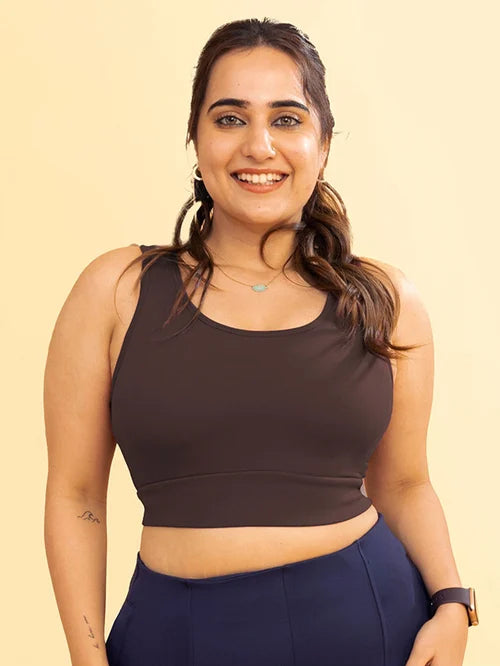 BlissClub Brown Comfort Sports Bra - MALL