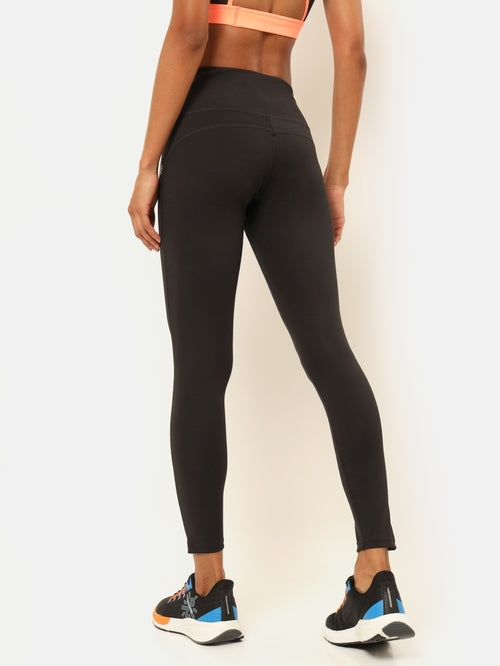 Cultsportone Black Mid Rise Tights - MALL