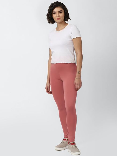 Forever 21 Pink Regular Fit Tights - MALL