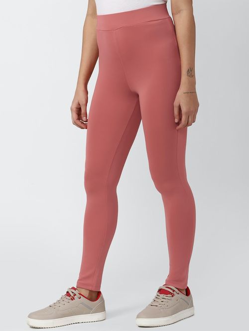 Forever 21 Pink Regular Fit Tights - MALL