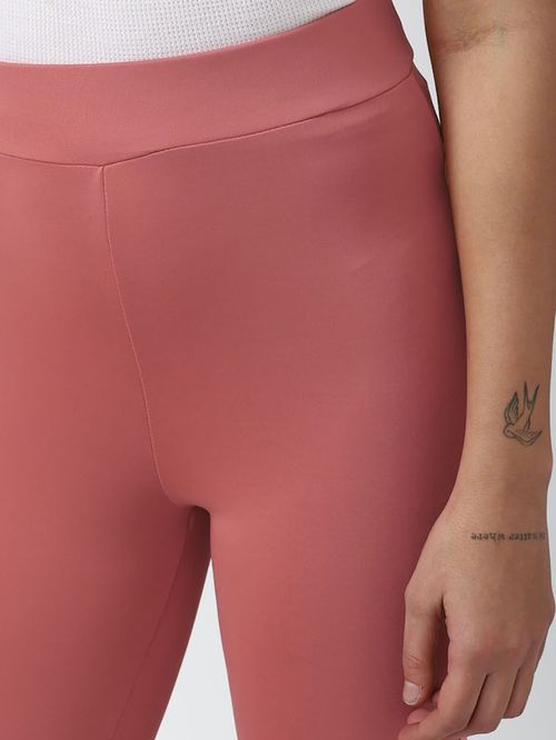 Forever 21 Pink Regular Fit Tights - MALL