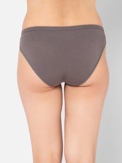 Clovia Grey Bikini Panty - MALL