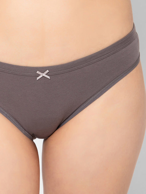 Clovia Grey Bikini Panty - MALL