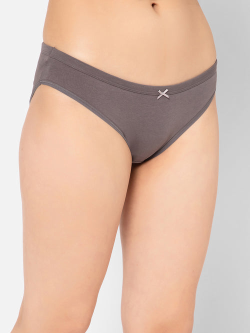 Clovia Grey Bikini Panty - MALL