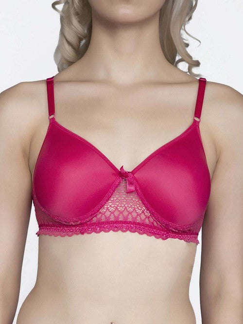 FIMS Pink Lace Work Bra - MALL