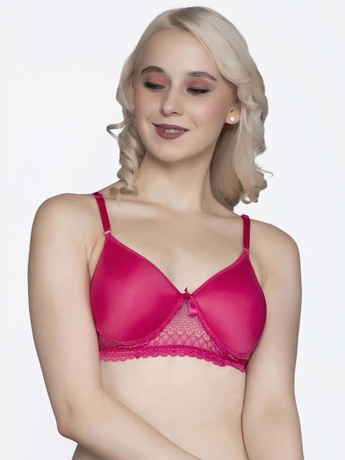 FIMS Pink Lace Work Bra - MALL