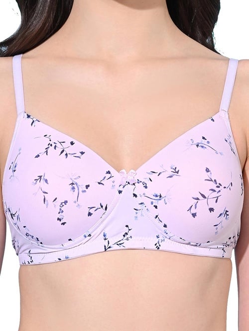 FIMS Navy & Lilac Printed Bras - Pack Of 2 - MALL