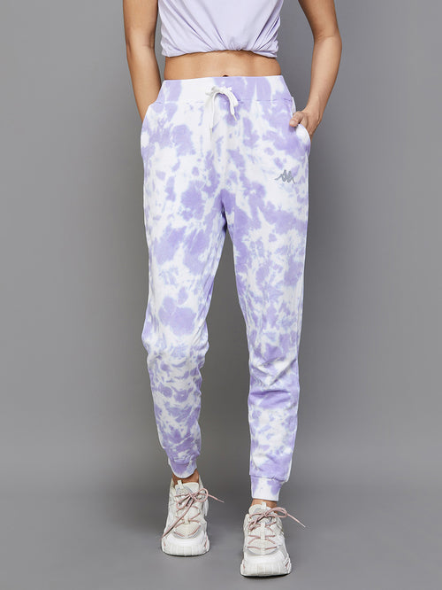 KAPPA Lavender Cotton Printed Joggers - MALL