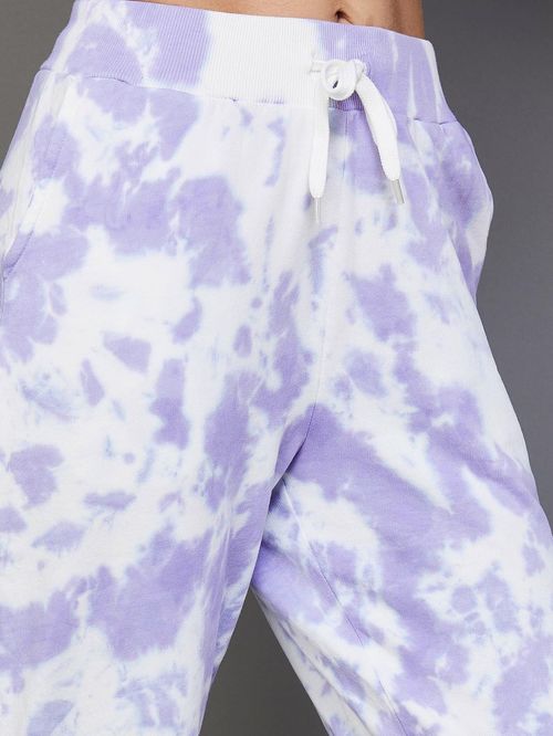 KAPPA Lavender Cotton Printed Joggers - MALL